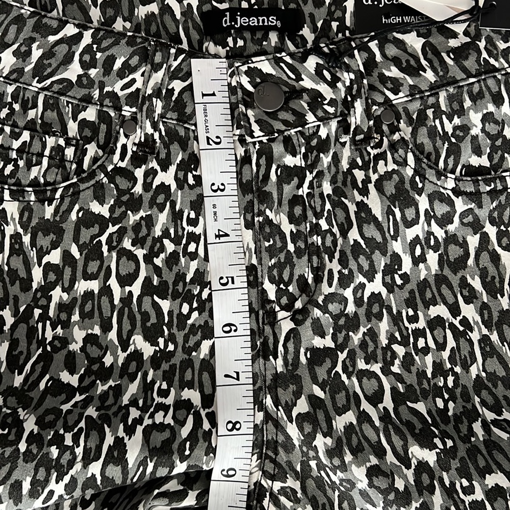 High Waist Animal Print Jeans - Picture 8 of 11
